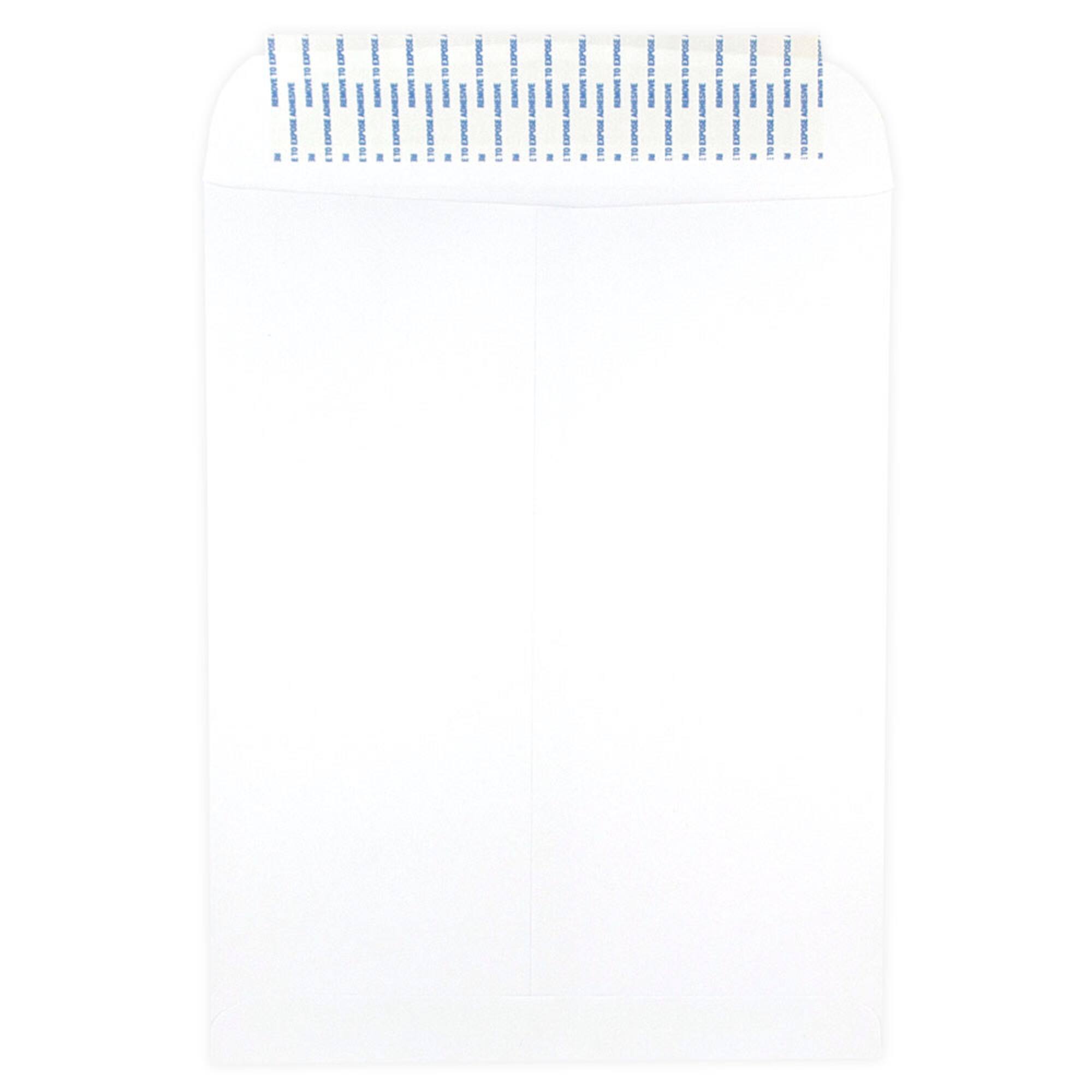 JAM Paper White Open End Catalog Envelopes with Peel & Seal Closure
